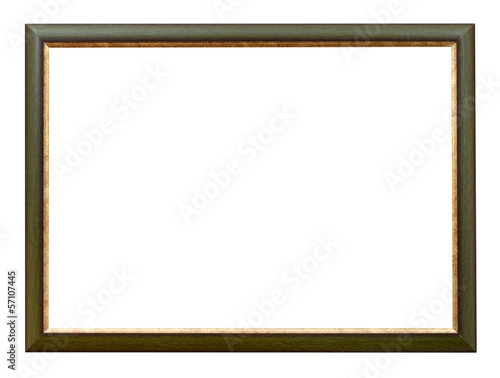 green and gold flat horizontal picture frame