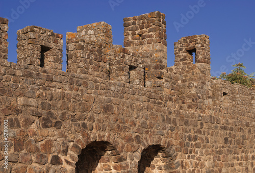 The ruins of old portuguese city Montemor photo