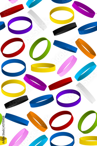 Rubber Wristband Bracelet Seamless Pattern Background