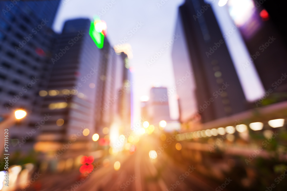 Obraz premium Night lights of the Hong Kong