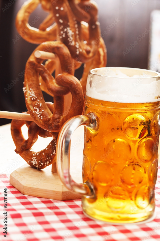 german pretzel bread with beer german pretzel bread with beer
