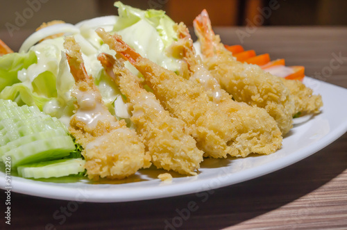 fried shrimp salad