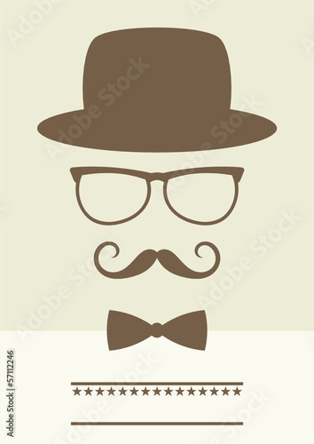 retro gentleman poster with eyeglasses