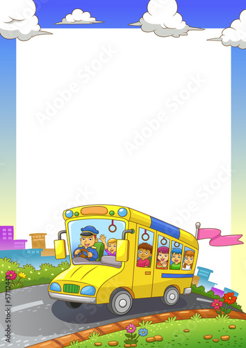 school bus frame.