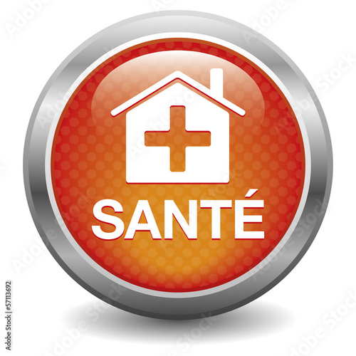 Bouton Santé rouge