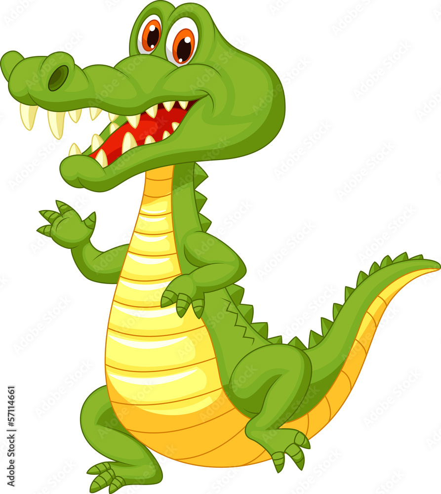 Fototapeta premium Cute crocodile cartoon