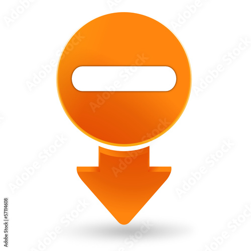 moins sur signet orange