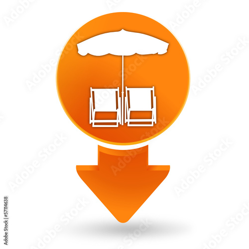 vacances sur signet orange
