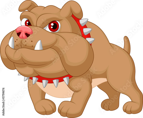 Illustration of bulldog cartoon