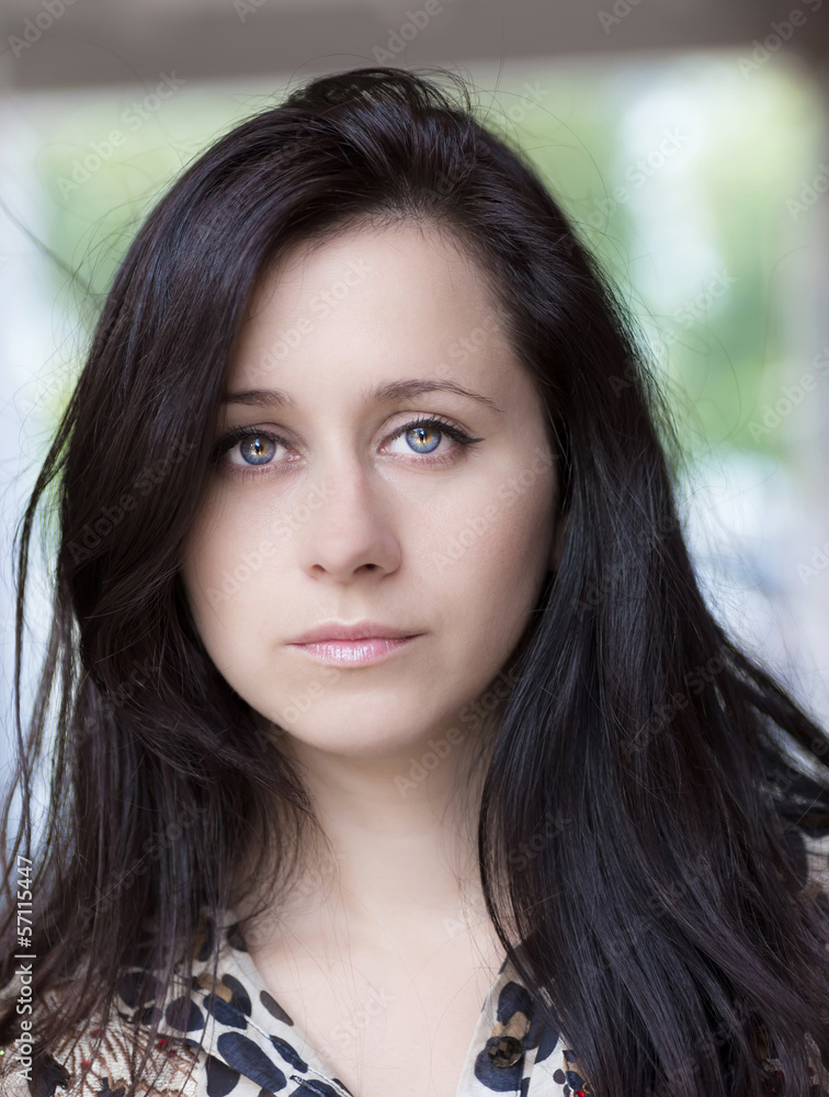 Portrait close up of young beautiful woman. Portrait close up of young beautiful woman.