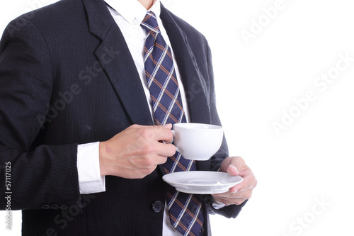 Businessman drink Coffee cup