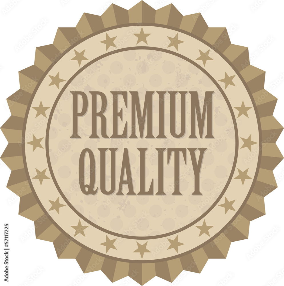 Vintage style vector badge with text - Premium Quality