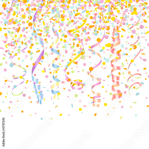 7 Streamers & Confetti Stars Pastel Mix