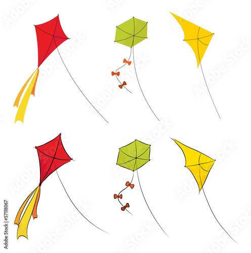 Vector autumn kites