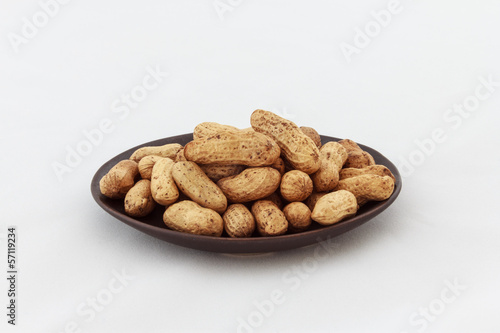 Peanuts in plate