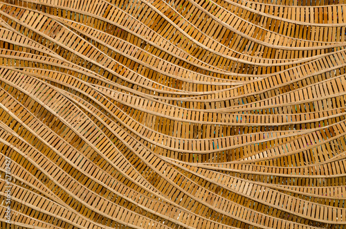 nature background of brown handicraft weave texture bamboo surfa