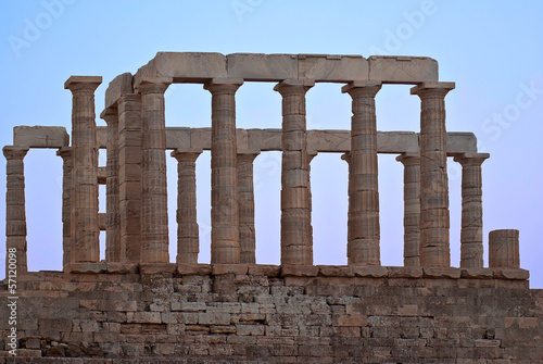 The ruins of the Temple of Poseidon.