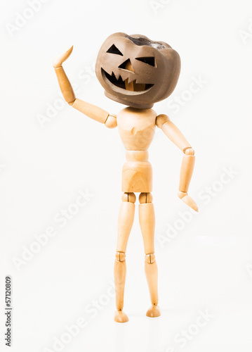 Pumpkin head doll