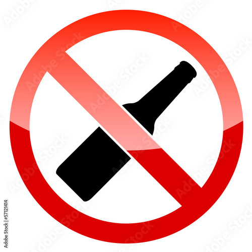 No alcohol vector sign