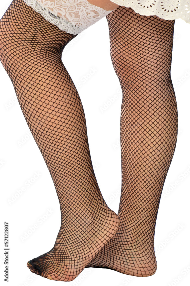 Woman in fishnet stockings Woman in fishnet stockings