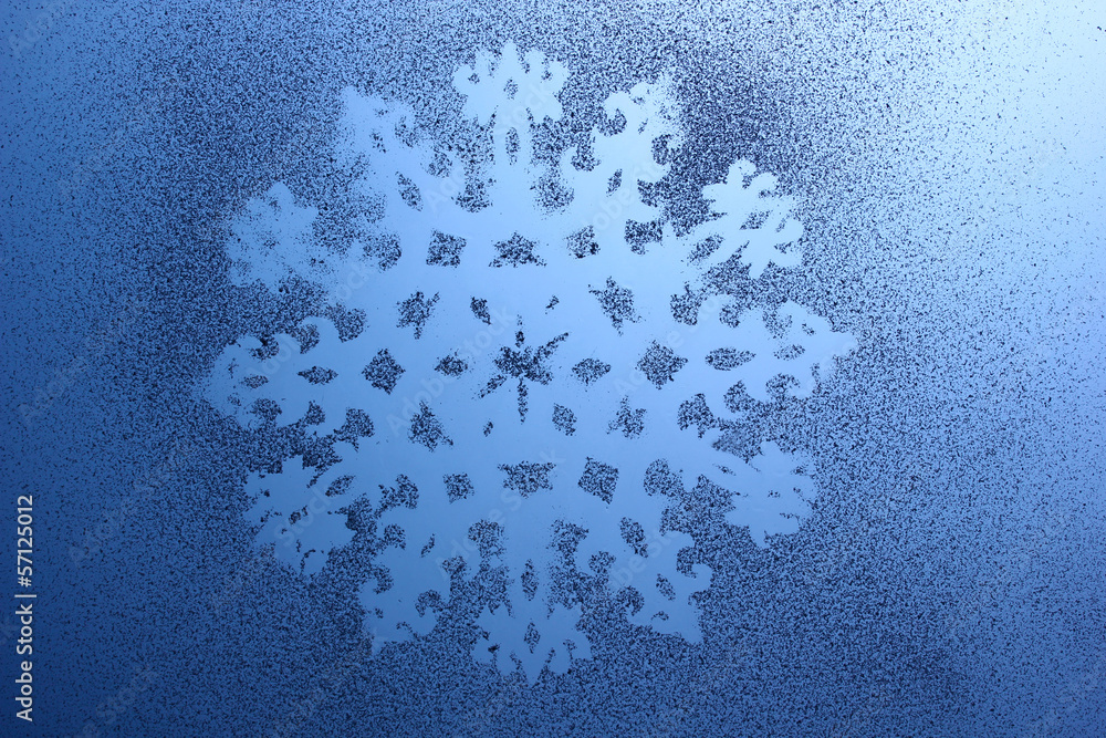 Snowflake pattern on window Snowflake pattern on window