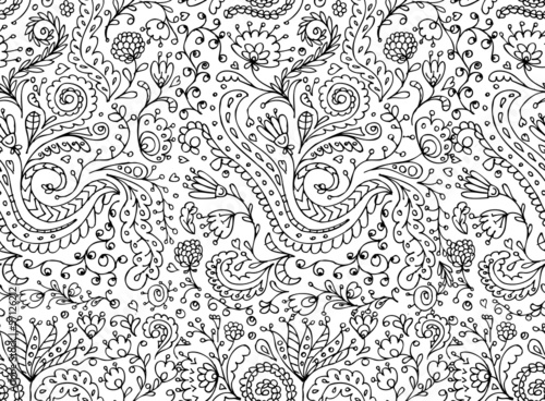 Ornamental floral seamless pattern for your design