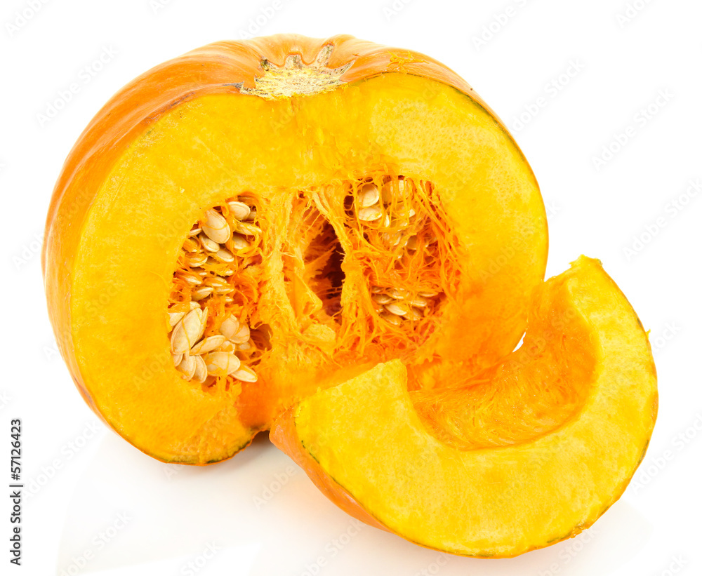 Cut pumpkin isolated on white Cut pumpkin isolated on white
