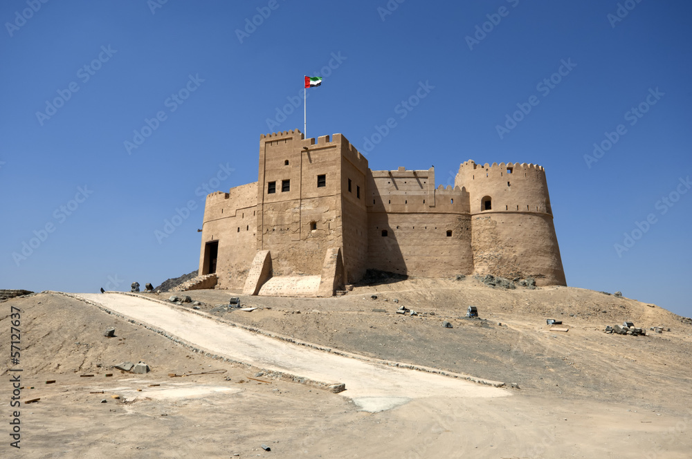 Naklejka premium Arabian Fort in Fujairah Dubai