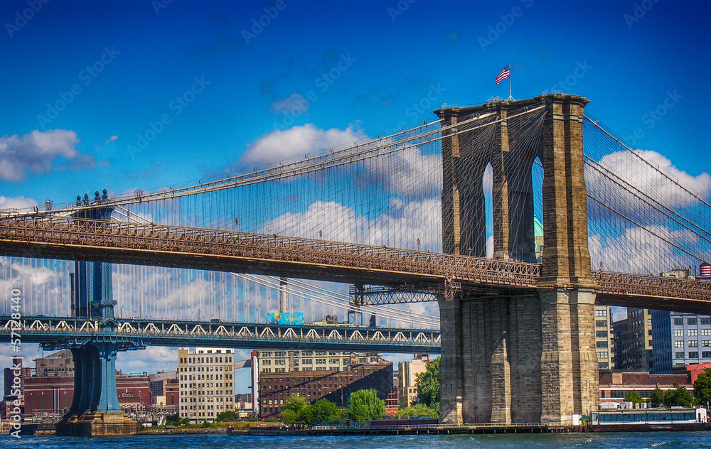 Fototapeta premium New York City. Brooklyn Bridge and East River