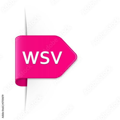 Winterschlussverkauf, WSV – Pinker Sticker Pfeil mit Schatten