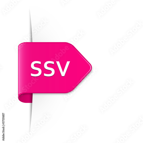 Sommerschlussverkauf, SSV – Pinker Sticker Pfeil mit Schatten