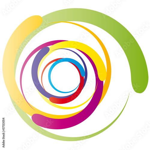 Wirbel - leuchtende Farben - Logo für Yoga, Kreativität, Achtsamkeit, Heilung, Meditation, Mantra, Verbundenheit, verbunden, innere Stärke, Ausgleich finden, retreat