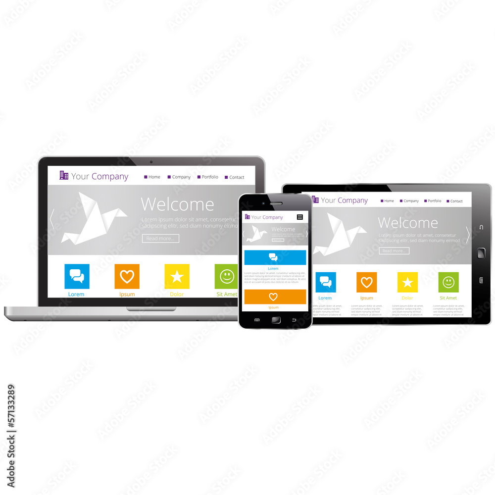 Responsive Design - Computer, Laptop, Tablet, Smartphone