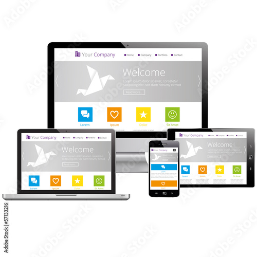 Responsive Design - Computer, Laptop, Tablet, Smartphone