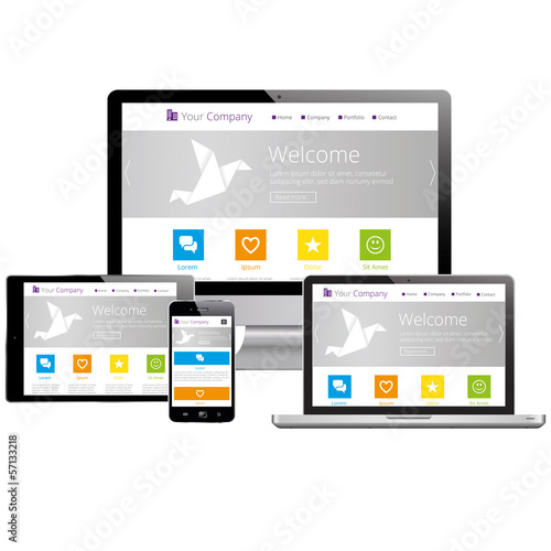 Responsive Design - Computer, Laptop, Tablet, Smartphone