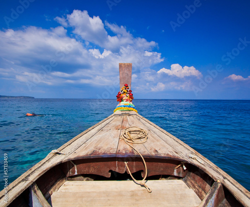 Head of long tail boat in the south of Thailand