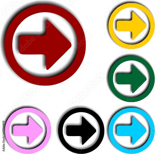 Arrow sign icon set