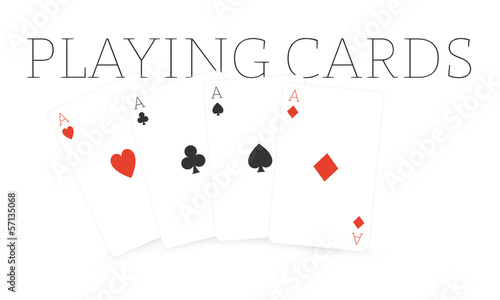 playing cards - four aces