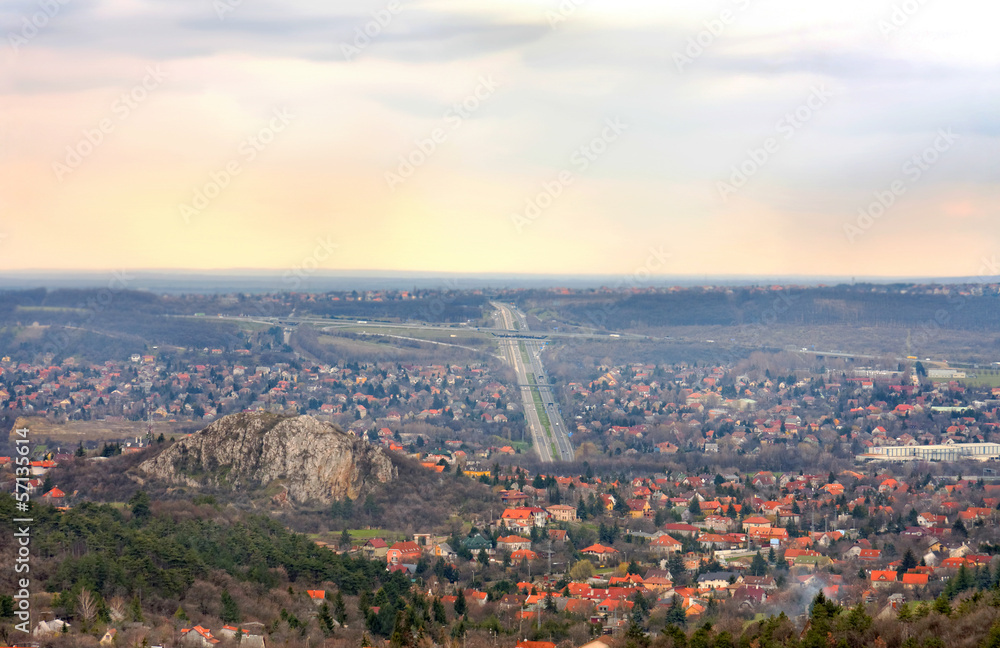 Highway aerial view