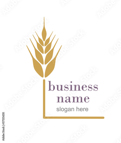 Logo with ear of wheat.