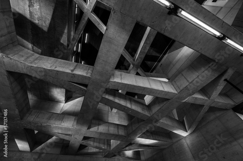 Abstract building interior