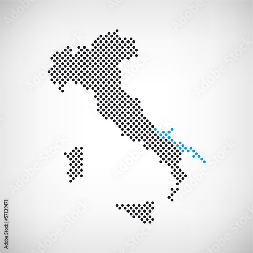 Apulien Italien Karte punktiert