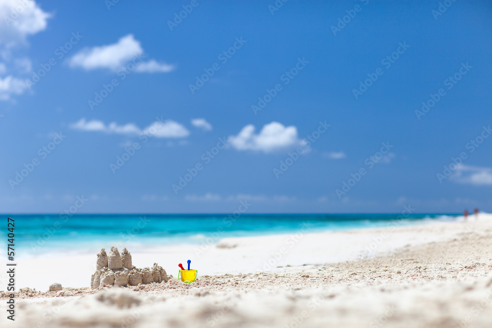 Caribbean beach and sea