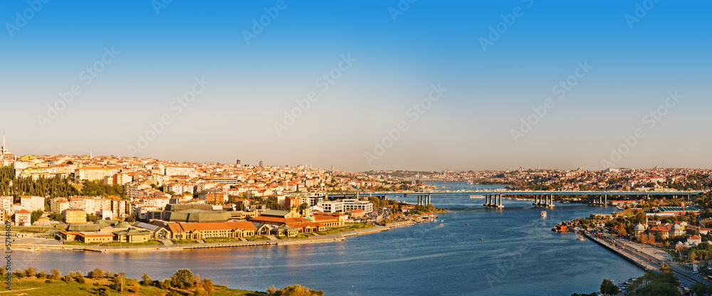 panorama golden horn at Istanbul. Turkey