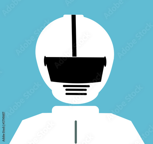 race driver wearing helmet