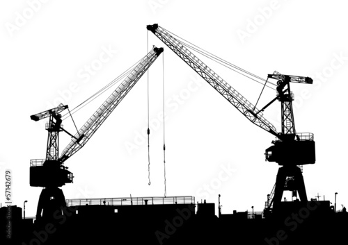 Cranes in port
