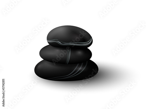 Spa stones on a white background