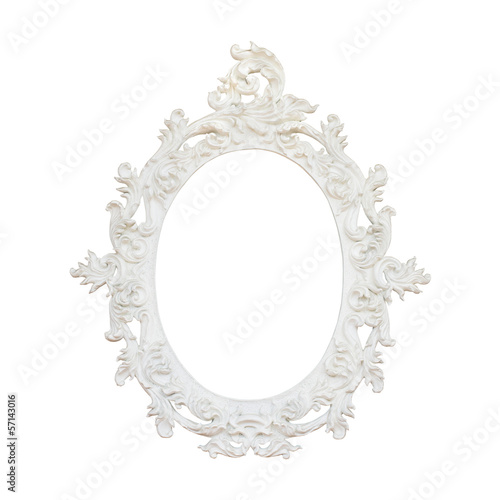 Vintage floral frame isolated on white background