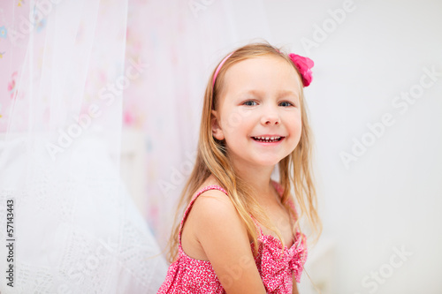 Little girl in her room