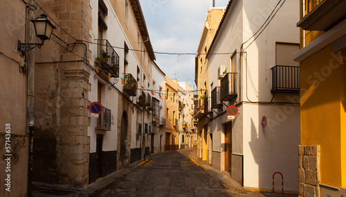 narrow street of spanish town. Sagunto